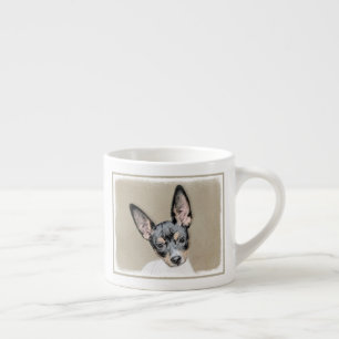 Xícara De Espresso Pintura de Terrier de rato - arte original bonito