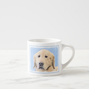 Xícara De Espresso Pintura do ouro Retriever - Arte Cachorra Original