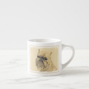 Xícara De Espresso Pintura em Bruxelas Griffon - Arte original de cãe