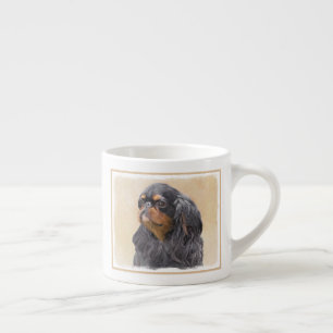Xícara De Espresso Pintura em inglês Toy Spaniel - Arte Original par