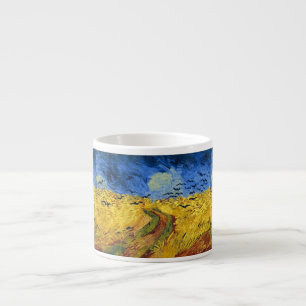 Xícara De Espresso Pintura impressionista Campos de Trigo de Van Gogh