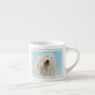 Xícara De Espresso Pintura Komondor - Arte Cachorra Original