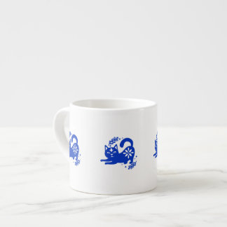 Xícara De Espresso Playful Blue Cat Espresso Cup – CozyBun