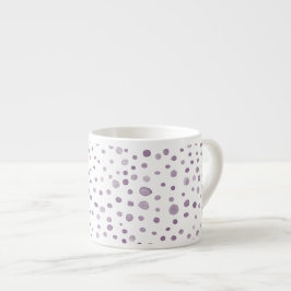 Xícara De Espresso Plum Confetti Watercolor Dots Espresso Mug