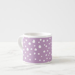 Xícara De Espresso Pontos Dalmáticos Lilac, Pontos Dalmáticos, pontos