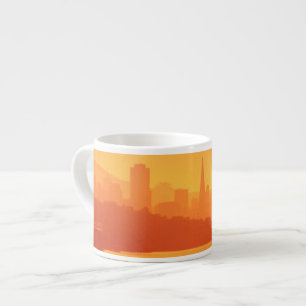 Xícara De Espresso Por do sol brilhante de San Francisco