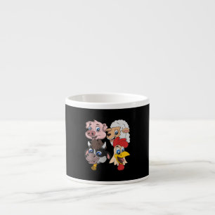 Xícara De Espresso Porco de Porco de Porco de Fome - Presente de Fran