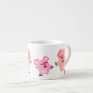 Xícara De Espresso Porcos de Cartoon Cortados