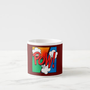 Xícara De Espresso Pow Quadrinho Divertido Colecionador Gráfico