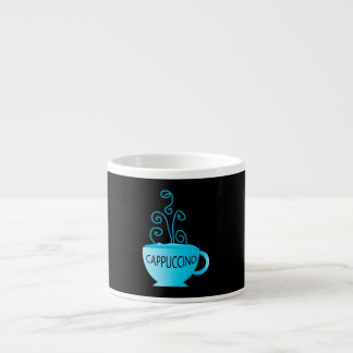 Xícara De Espresso Prazer azul do Cappuccino