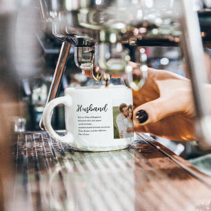 Xícara De Espresso Presente de Casal de Colagem Foto e Marido Românti