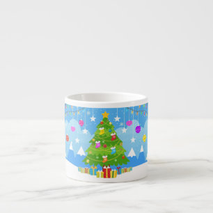 Xícara De Espresso Presentes de Natal vintage minimalistas decoração