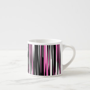 Xícara De Espresso Preto e Branco Rosa