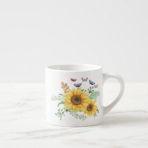 Xícara De Espresso primavera de girassol