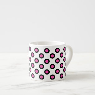 Xícara De Espresso produtos de bolinhas rosa e preto
