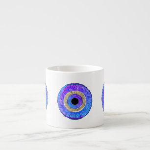 Xícara De Espresso Proteção do Olho Mau Azul
