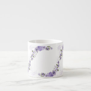 Xícara De Espresso Purple Floral