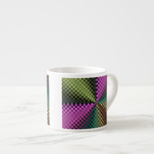 Xícara De Espresso Rainbow Squares
