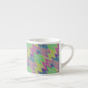 Xícara De Espresso Rainbow Zigzags