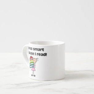 Xícara De Espresso Rapariga Inteligente Porque Li
