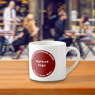 Xícara De Espresso Red Round Business Marca em Espresso Mug