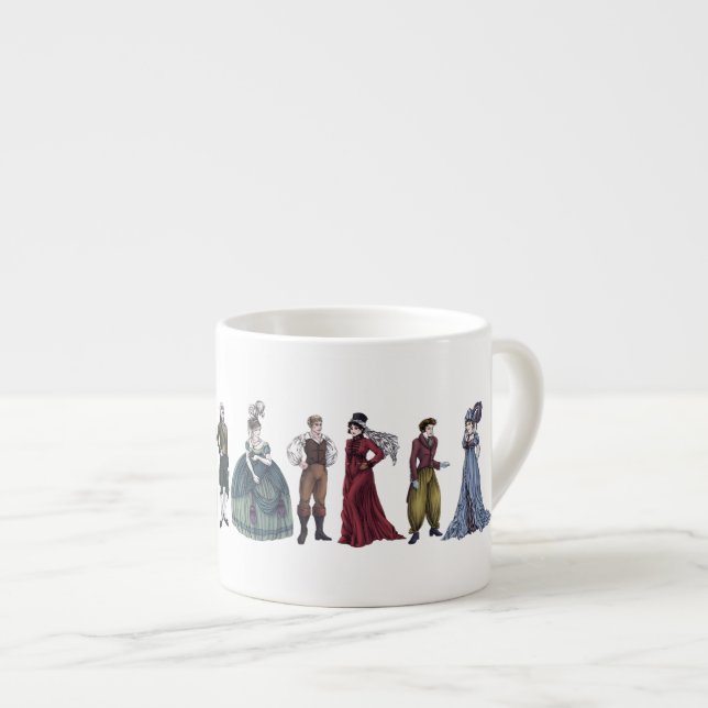 Xícara De Espresso Regency Fashion Jane Austen Espresso ou Tea Mug (Frente Esquerda)