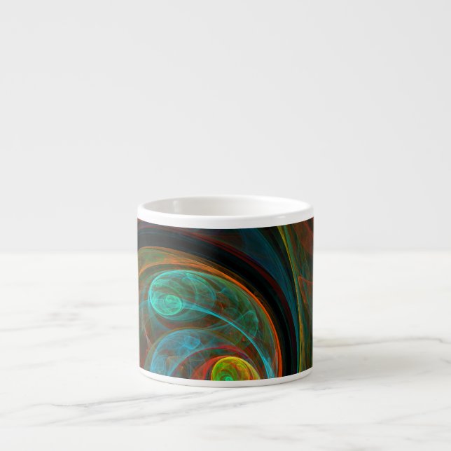Xícara De Espresso Renascimento de Espresso Mug de Abstrato Azul (Frente)