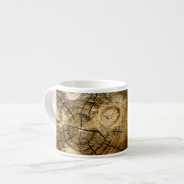 Xícara De Espresso Roll de Log Rustic (Frente Esquerda)