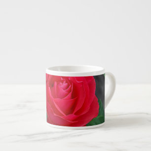 Xícara De Espresso rosa vermelha solteiro