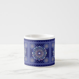 Xícara De Espresso Rosace Azul