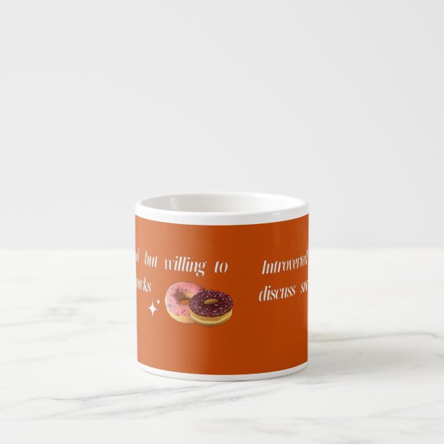 Xícara De Espresso Rosquinha Iummy Delight - Pink & Chocolate Mug (Frente)