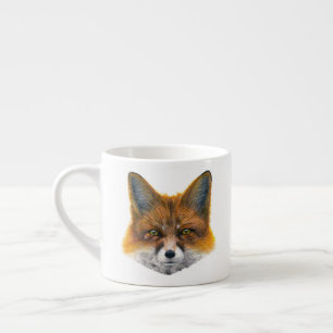 Xícara De Espresso Rosto de raposa - Pintura em acrílico