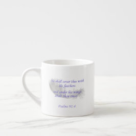 Xícara De Espresso Salmos 91:4 Ele te cobrirá com suas penas