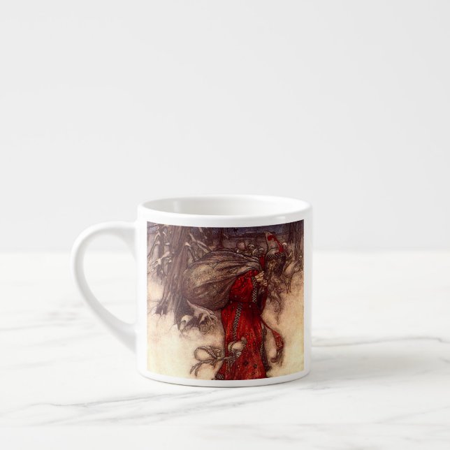 Xícara De Espresso Santa Claus Arthur Rackham (Esquerda)