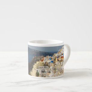 Xícara De Espresso Santorini na tarde Sun