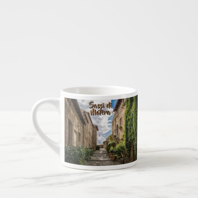 Xícara De Espresso Sassi di Matera Itália Etapas de Ivy (Esquerda)