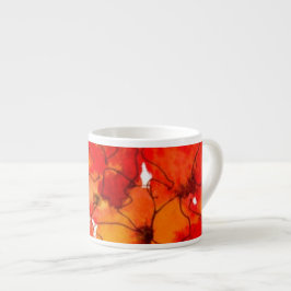 Xícara De Espresso Scarlet and Orange Wallflower Espresso Mug