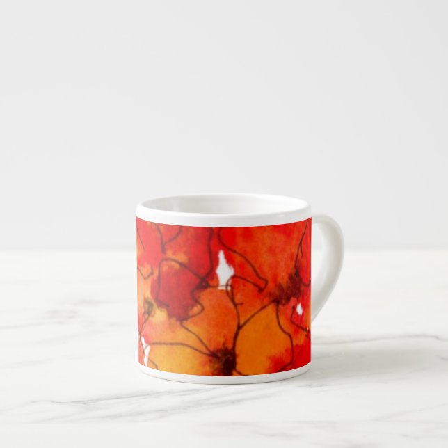 Xícara De Espresso Scarlet and Orange Wallflower Espresso Mug (Frente Esquerda)