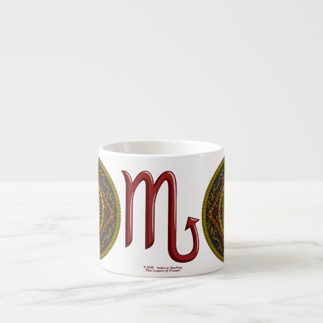 Xícara De Espresso Scorpio Mandala Specialty Mug (Frente)