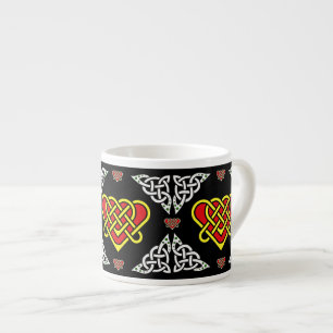 Xícara De Espresso Scotalnd Celtic/white/gold, coração partido, 2, pr