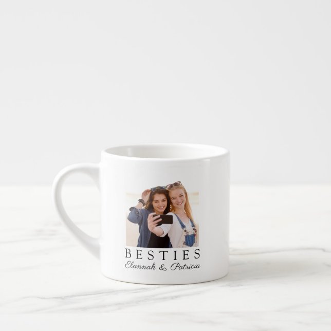 Xícara De Espresso Script de Foto Personalizada para Melhor Amiga BFF (Esquerda)