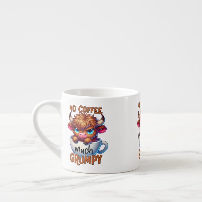 Xícara De Espresso Sem Café Muito Mal-Humorado  (Esquerda)