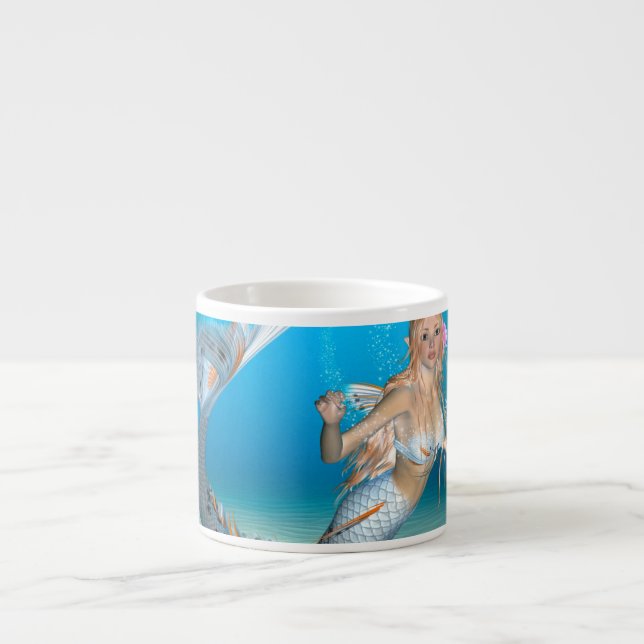 Xícara De Espresso Sereia Adorável (Frente)