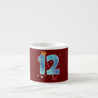 Xícara De Espresso Sereia Aniversário de 12 anos Menina de 12 anos 12