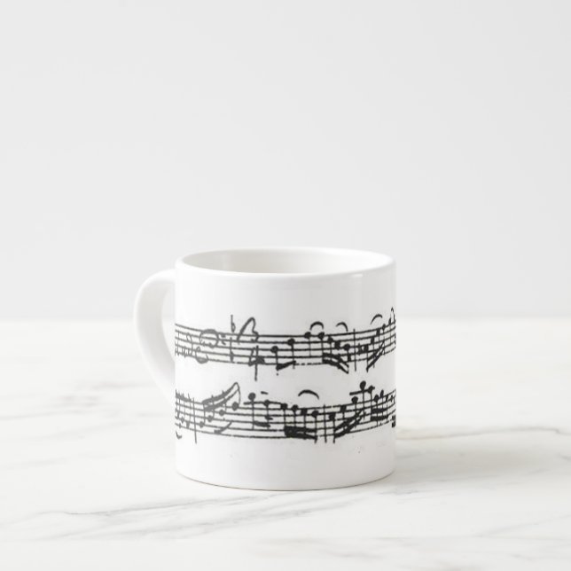 Xícara De Espresso Série do violoncelo de Bach do café (Frente Esquerda)