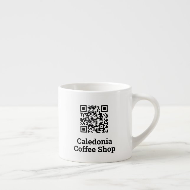 Xícara De Espresso Seu Compro de café Design de código QR (Direita)