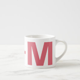 Xícara De Espresso Seu monograma e nome espresso mug