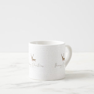 Xícara De Espresso Silhueta de rena em arte linear da SlipperyJoe min