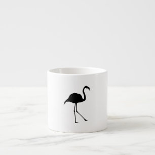 Xícara De Espresso Silhueta do flamingo