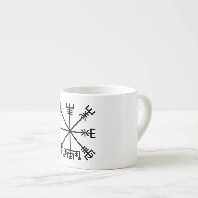 Xícara De Espresso Símbolo de Vegvisir (Frente Esquerda)
